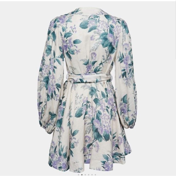 Zimmermann Cassia Wrap Floral Short Dress - Picture 5 of 6